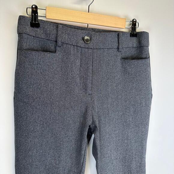 Loft Sutton Skinny Gray Flat Front Straight Office Dress Pants Womens 4P Suit - Picture 4 of 15